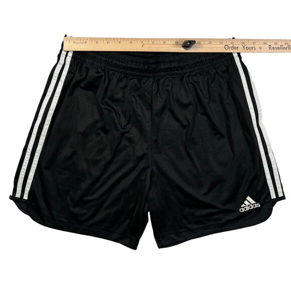 adidas Shorts Men's 3-Stripe Embroidered Pull-On Athletic Black White XL - Picture 3 of 9